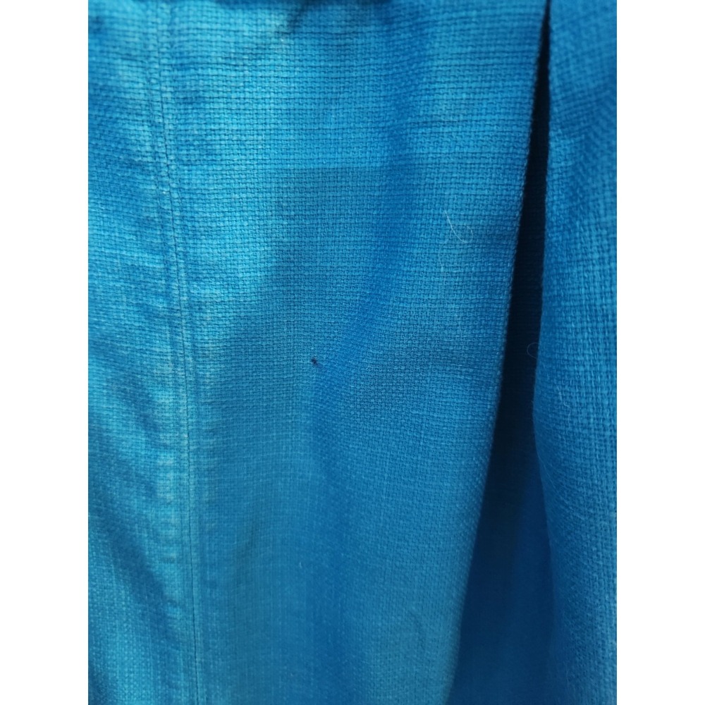J Crew Blue Dress 6 Textured cotton linen. - Picture 3 of 7